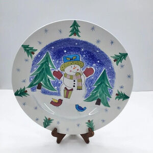 Studio Nova Frosty the Snowman Dinner Plate 11.5 Christmas Santa's Cookies Plate